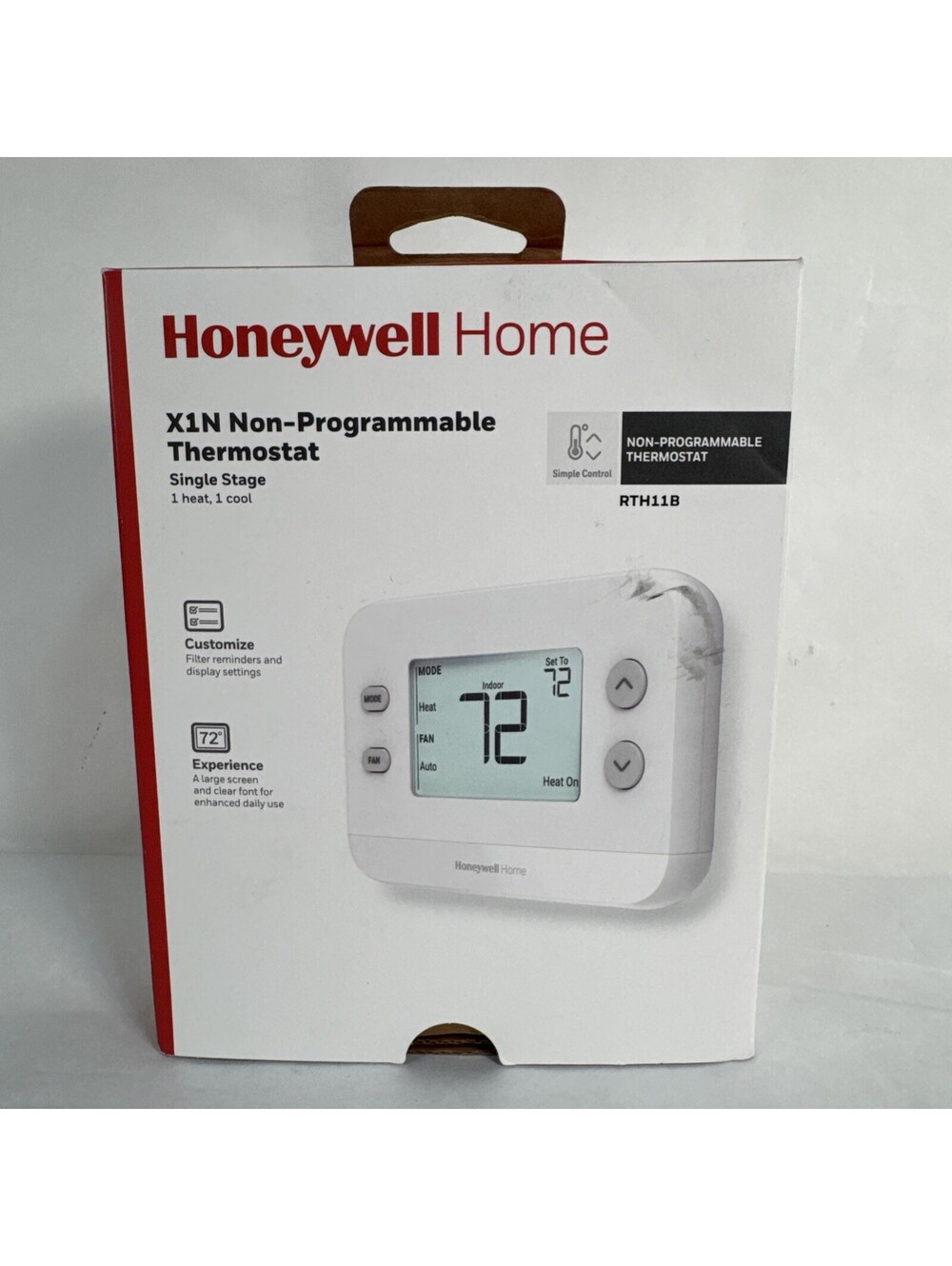 Honeywell Home X1N Non-Programmable Thermostat Single 1-Heat/1-Cool New